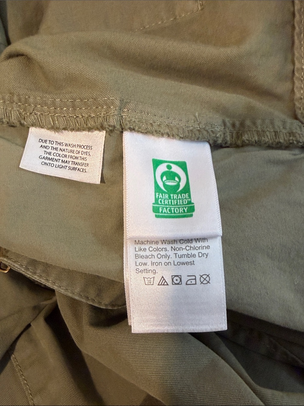 J. Crew olive green cotton chino skirt, size 31 / 12 - Picture 6 of 8